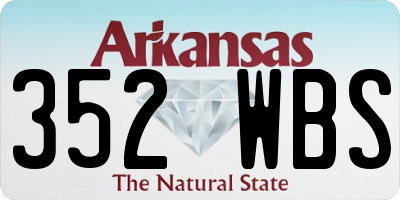 AR license plate 352WBS