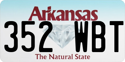 AR license plate 352WBT