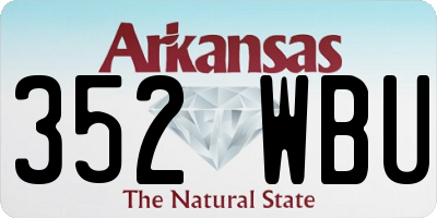 AR license plate 352WBU