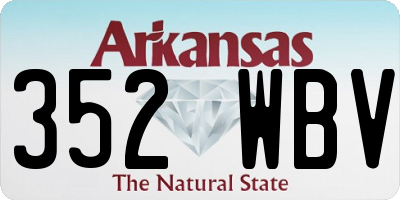 AR license plate 352WBV