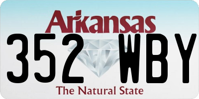 AR license plate 352WBY