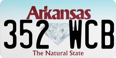 AR license plate 352WCB
