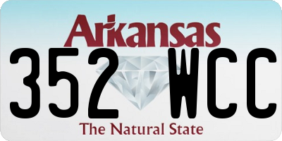 AR license plate 352WCC