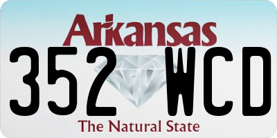 AR license plate 352WCD