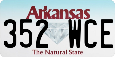 AR license plate 352WCE