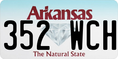 AR license plate 352WCH