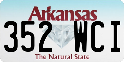 AR license plate 352WCI