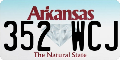 AR license plate 352WCJ
