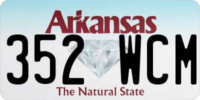 AR license plate 352WCM