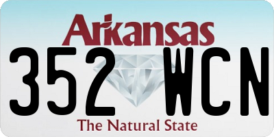 AR license plate 352WCN