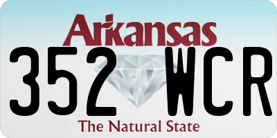 AR license plate 352WCR
