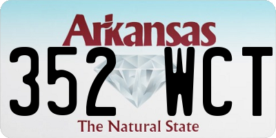 AR license plate 352WCT