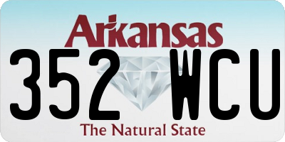 AR license plate 352WCU
