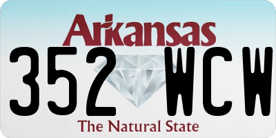 AR license plate 352WCW