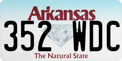 AR license plate 352WDC