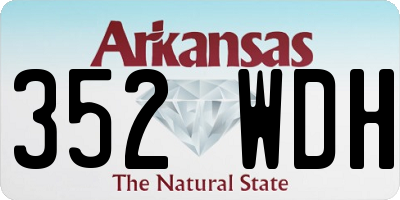 AR license plate 352WDH