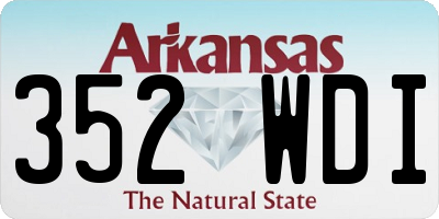 AR license plate 352WDI