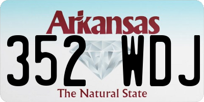 AR license plate 352WDJ