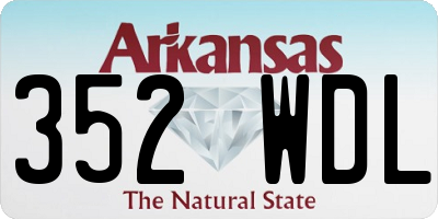 AR license plate 352WDL