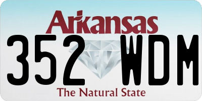 AR license plate 352WDM