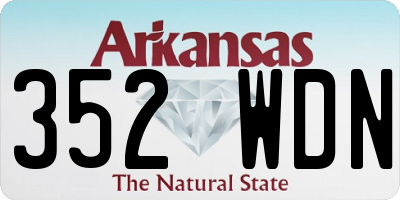 AR license plate 352WDN