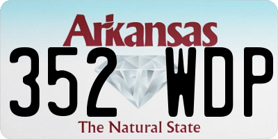 AR license plate 352WDP