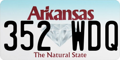 AR license plate 352WDQ