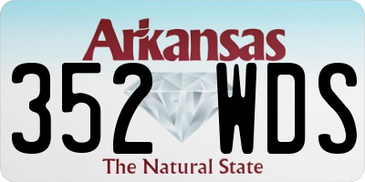 AR license plate 352WDS