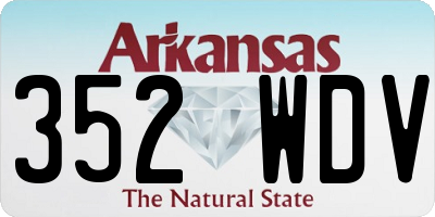 AR license plate 352WDV
