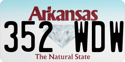 AR license plate 352WDW