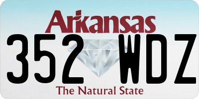 AR license plate 352WDZ
