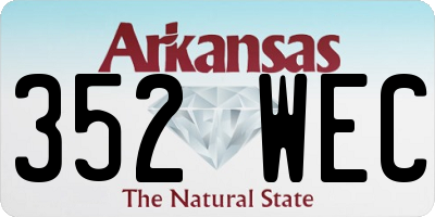 AR license plate 352WEC