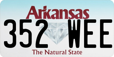 AR license plate 352WEE