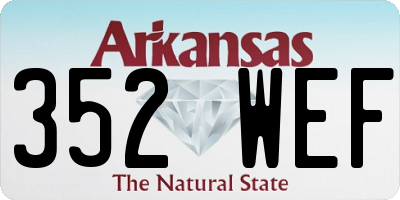 AR license plate 352WEF