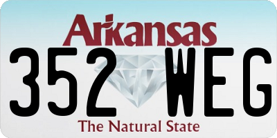 AR license plate 352WEG