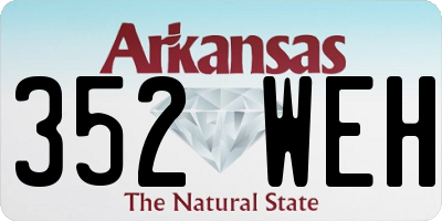 AR license plate 352WEH