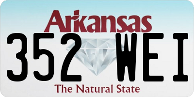 AR license plate 352WEI