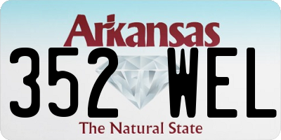 AR license plate 352WEL