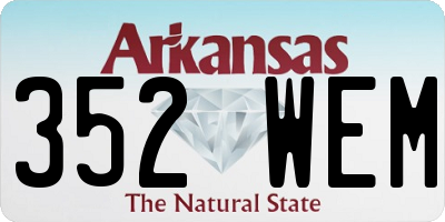 AR license plate 352WEM
