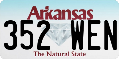 AR license plate 352WEN