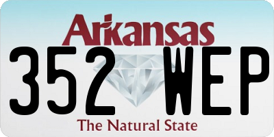 AR license plate 352WEP