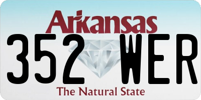 AR license plate 352WER