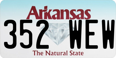AR license plate 352WEW