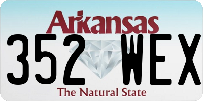 AR license plate 352WEX