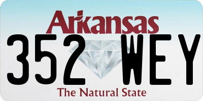 AR license plate 352WEY