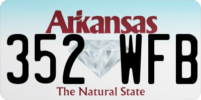 AR license plate 352WFB