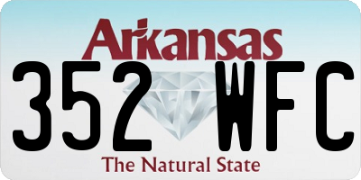 AR license plate 352WFC