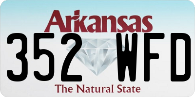 AR license plate 352WFD