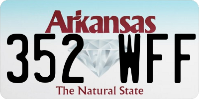 AR license plate 352WFF