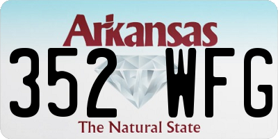 AR license plate 352WFG